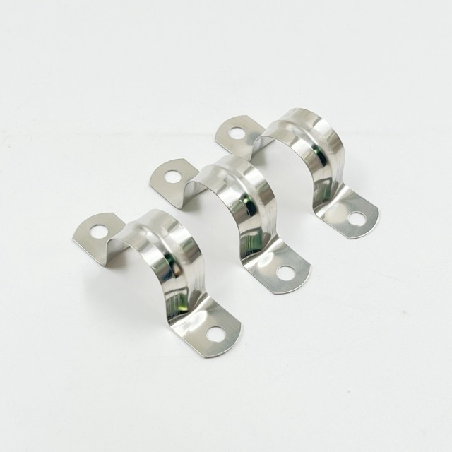 Stainless Steel SS304 U Shaped Bracket Saddle Clamps For PVC Tube Steel Pipe