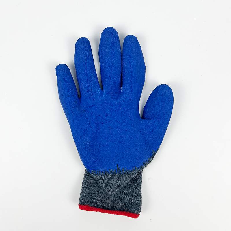 100% Polyester Industrial Gloves Knit Work Safety Labor Gloves Rubber Latex Coated Gloves