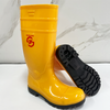 PVC Steel Toe and Steel Sole Waterproof Rain Boots Safety Working Footwear
