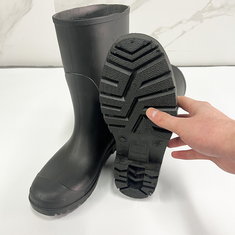 Outdoor Men Non-Slip Waterproof High PVC Safety Shoes Rain Boots for Safety Working