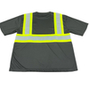 Customizable Reflective Clothing Breathable Half Sleeve Black Hi-vis T Shirt