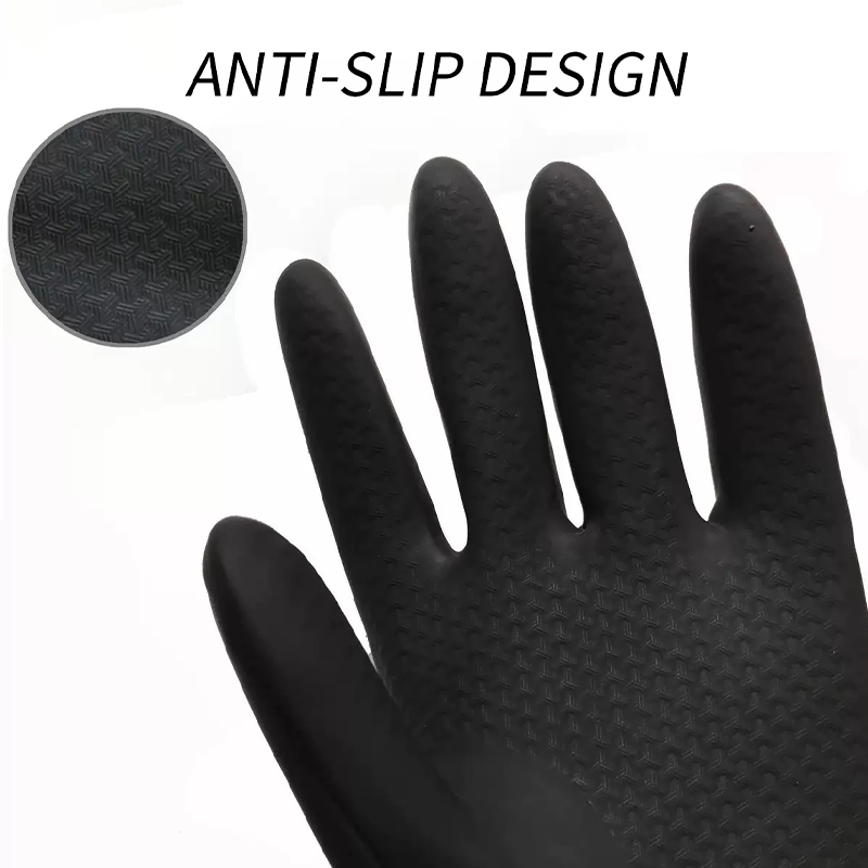 High Quality Resistant Chemical Industrial Latex Gloves Thick Safety Gloves Anti-slip Labor Protection Glove