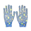 Nitrile Coated Palm Work Nylon Gloves Gardening Work Ladies Breathable Dipped Rubber Safety Gloves