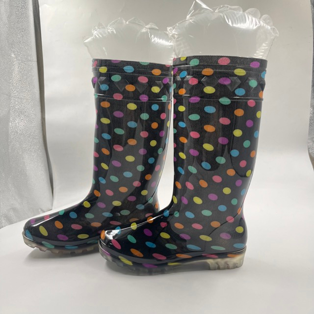 Fashion Rainbow Color Waterproof Lady Work Rain Boot