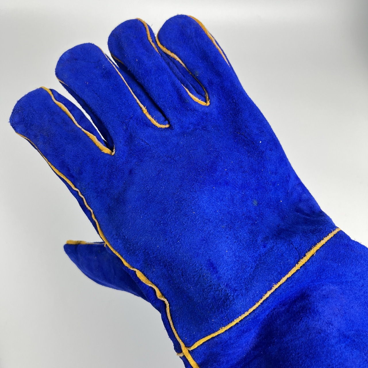 14" Anti Fire Leather Gloves Heat Resistant Welding Leather Work Gloves