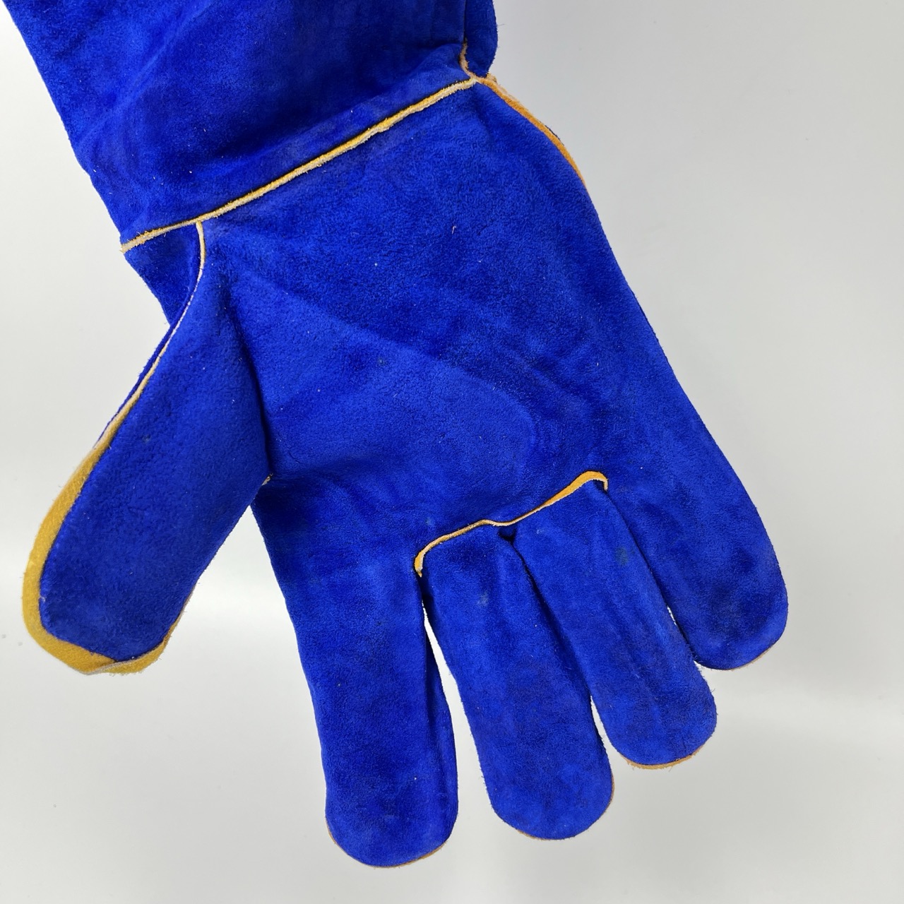 14" Anti Fire Leather Gloves Heat Resistant Welding Leather Work Gloves