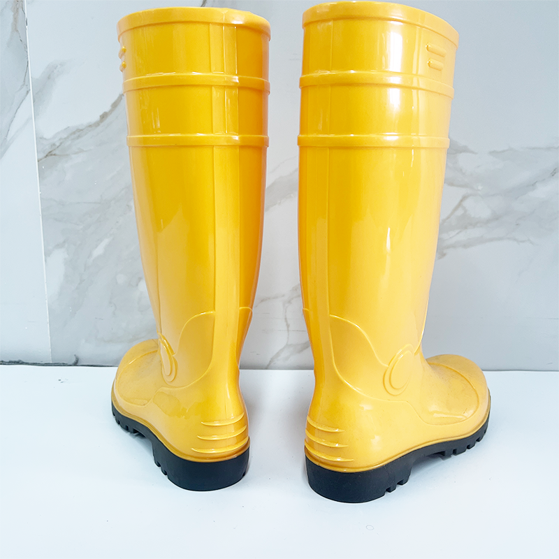 Safety Rain Boots Anti-Slip Labor Protect Rain Boots for Industry Work with Steel Toe