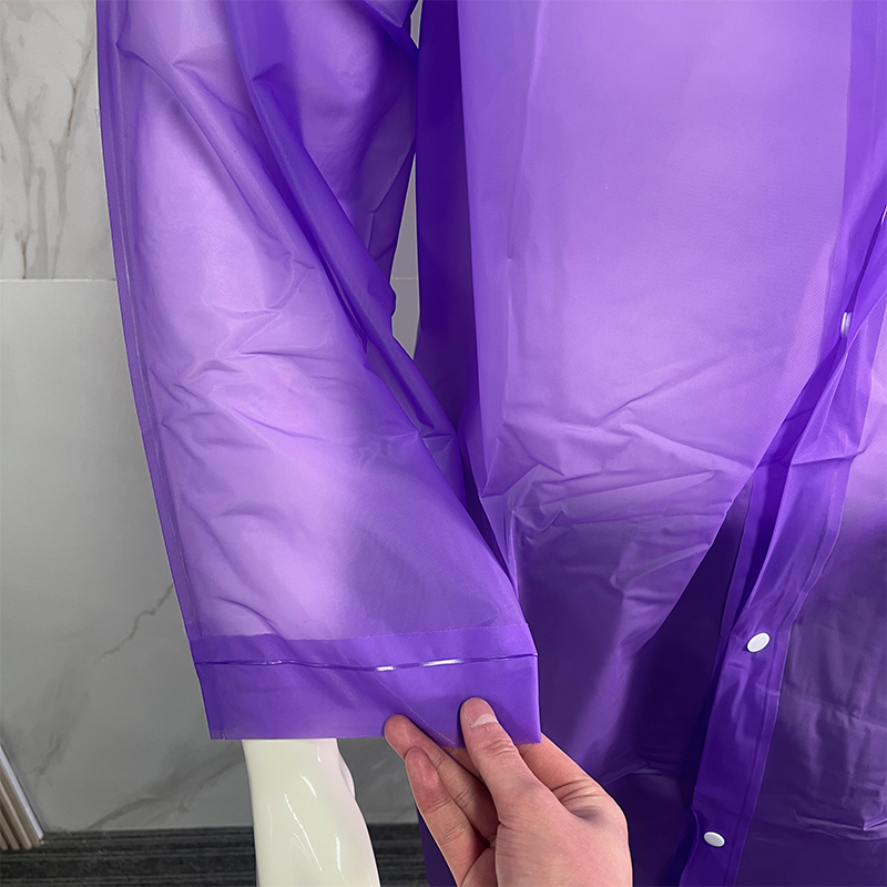 Reusable Rainwear Transparency Portable Rainwear Waterproof EVA Long Jacket Rain Poncho Raincoat
