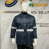  Lightweight Polyester Work Wear Waterproof Safety Raincoat Workwear Reflective Safety Raincoat