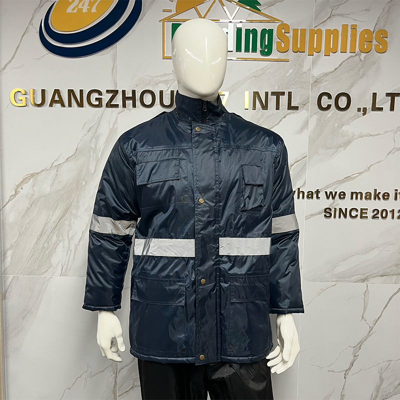  Lightweight Polyester Work Wear Waterproof Safety Raincoat Workwear Reflective Safety Raincoat