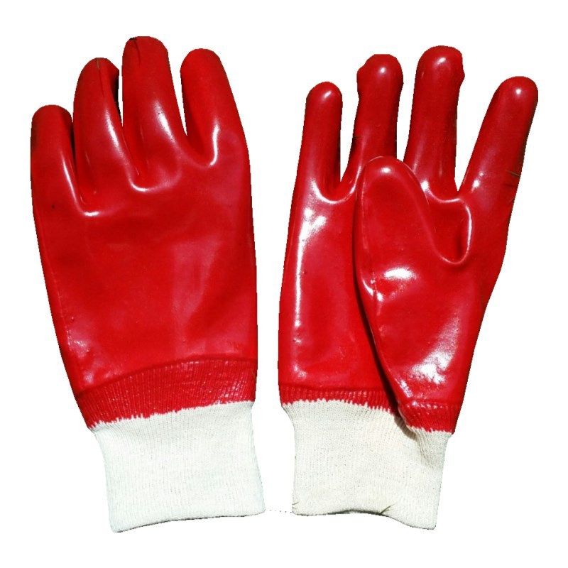 PVC Fully Coated Interlock Lining Knit Wrist Gloves