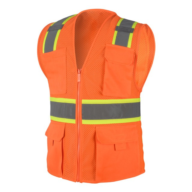 High Visibility Mesh Reflective Safety Vest with Pocket