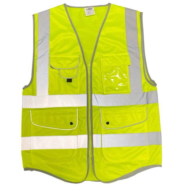 Custom Logo Polyester Safety Vest for Construction Workers And Roadway Safety