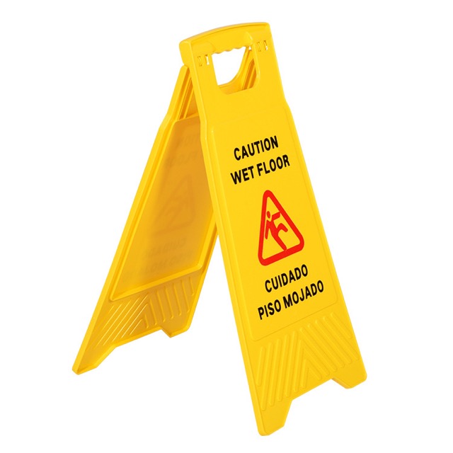 Plastic Wet Floor Sign Customized Logo Caution Sign Board