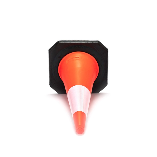 Rubber Base Road Cone Plastic Reflective Warning Traffic Cone