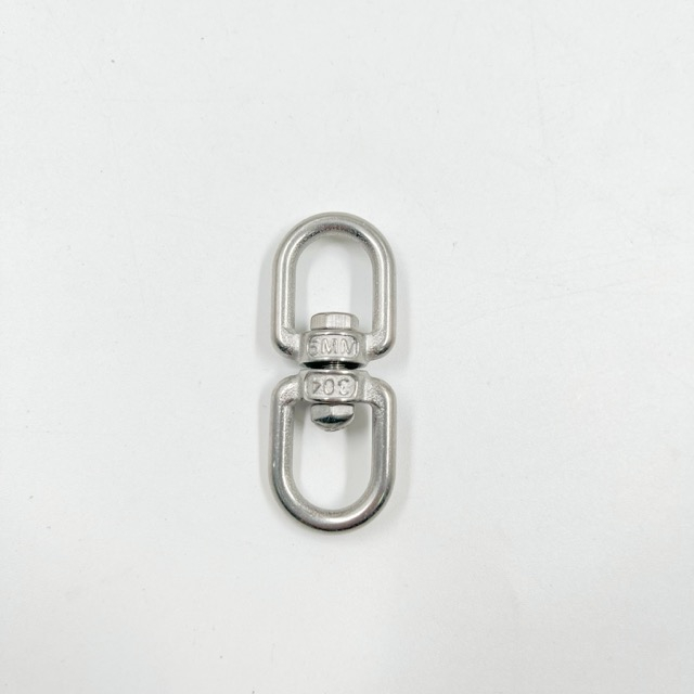 5mm Rigging Hardware 304 Stainless Steel Double Eye Hook Swivel Ring