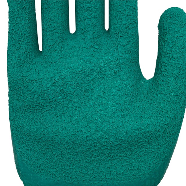 Cotton Thread Latex Crinkle Gloves Wear Resistant Work Gloves