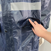Wholesale Adults Waterproof Long Rain Coat Hooded Raincoat with Reflective Strip