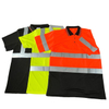 High Visibility Clothing T-Shirts Safety Security Work Bird Eye Fabric Short Sleeve