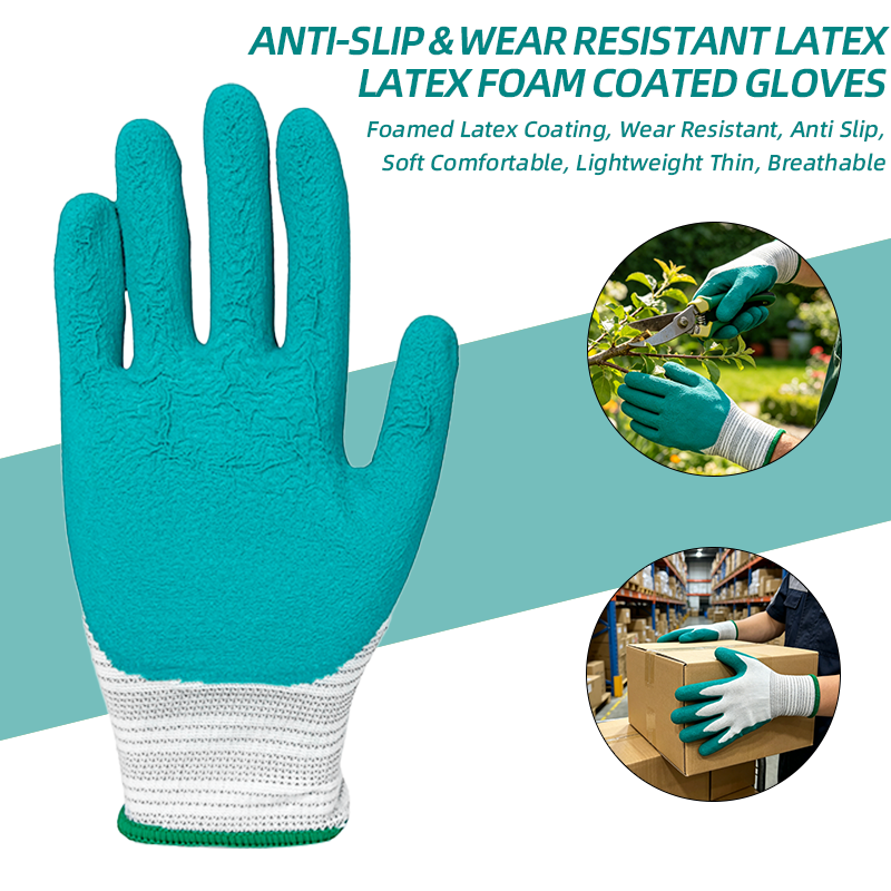 Premium Grade Anti-slip Rubber Hand Gloves Durable Garden Protective Safety Gloves for Labor Work