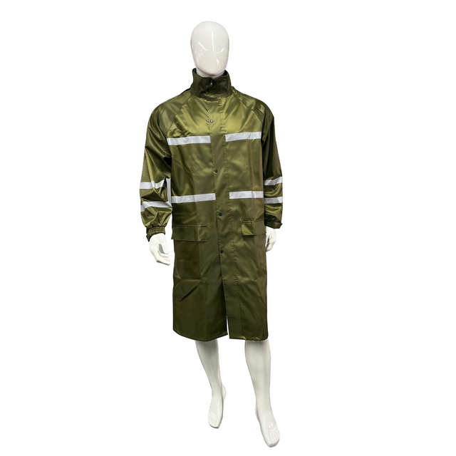 Customized Wholesale Price Reflective Waterproof Construction Raincoat PVC Worker Warning Reflective Safety Raincoat