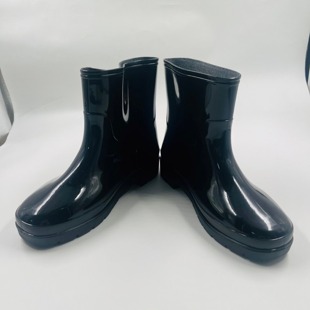 Black PVC Rain Boots Men Outdoor Gumboots