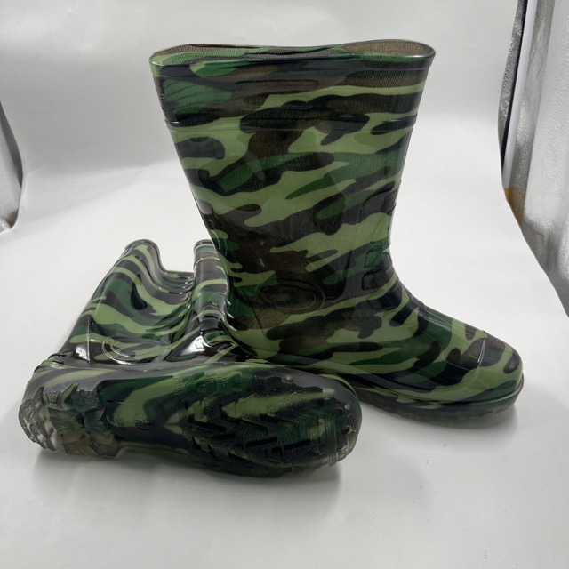 Mid-Tube Camouflage PVC Rain Boots for Adult