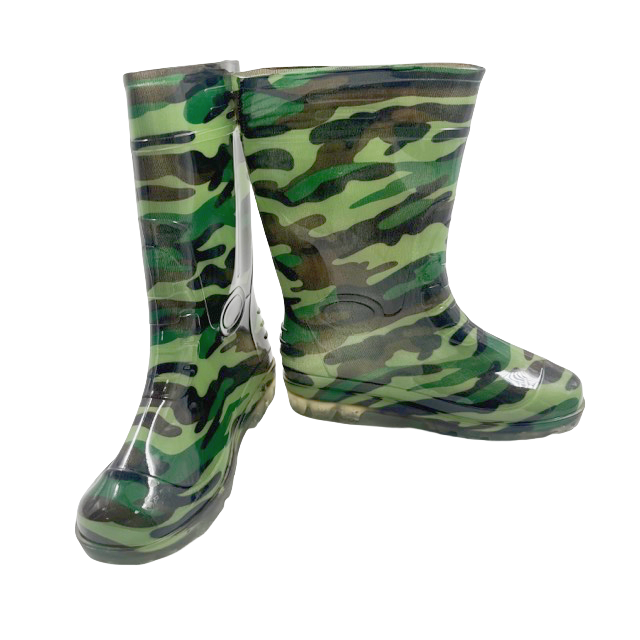 Mid-Tube Camouflage PVC Rain Boots for Adult