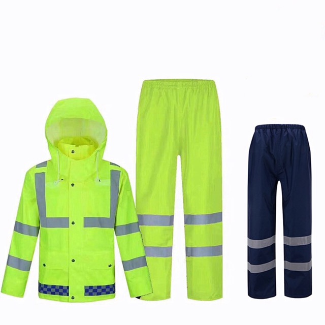 Traffic Safety Raincoat Polyester Reflective Raincoat