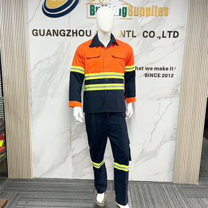 Red Security Clothing Construction Work High Visibility Workwear with Hi Vis Reflective Tape Safety cloth