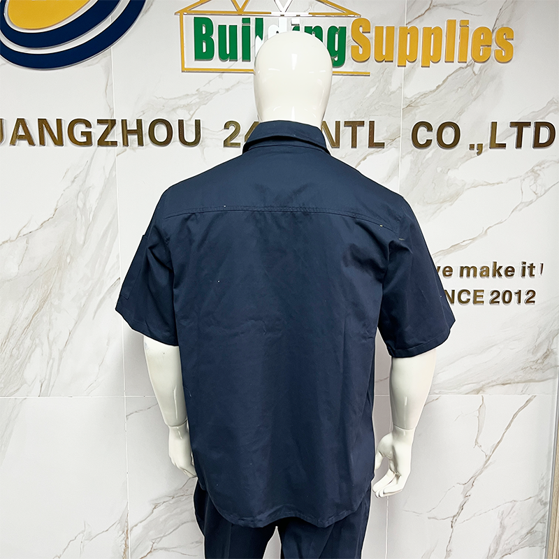 Customized Logo Short Sleeve Work Clothes Thin Breathable Safety Work Clothes Construction Safety Clothes