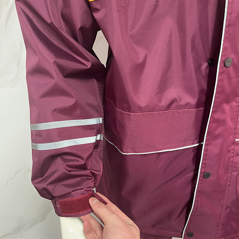 High Visibility Safety Raincoat Waterproof PVC Rain Coat with Reflector for Safety Workwear 