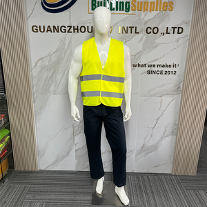 Safety Vest High visibility Reflective Safety Vest with Magic Tape Fastener for Night Shifts
