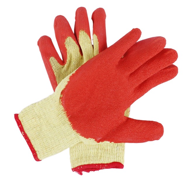 Heavy Rubber Glove Poly-Cotton Liner Rubber Gloves