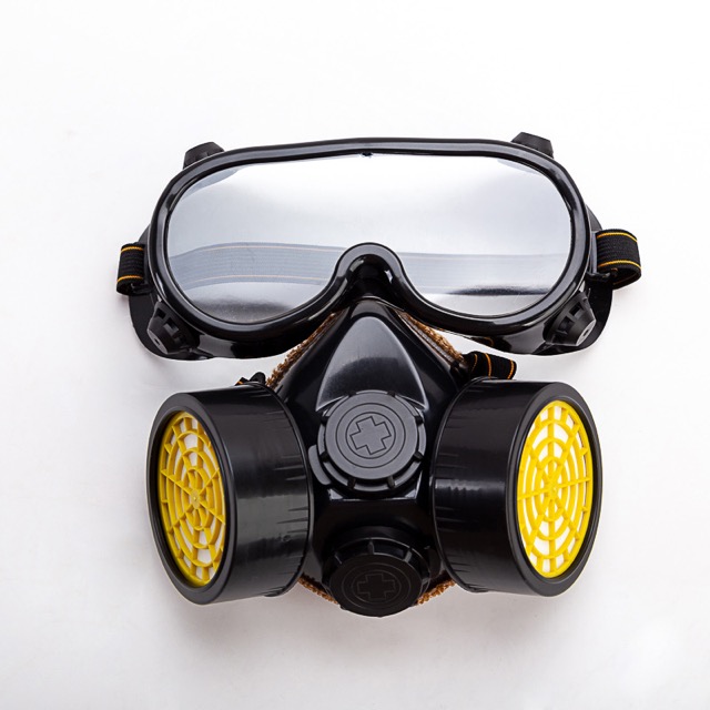  JY5012 Double Cartridge Chemical Mask with Goggle