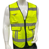 High Visibility Zipper Safety Vest With Reflective Strips