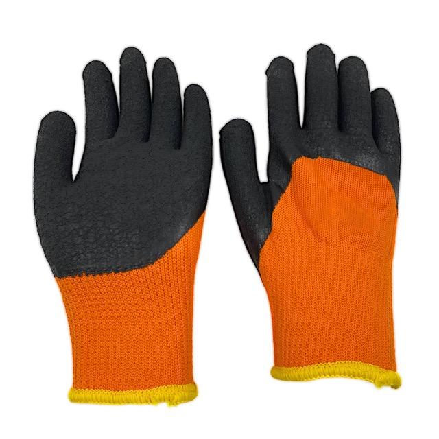 Cotton Thread Latex Crinkle Gloves Wear Resistant Work Gloves