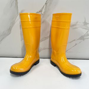 PVC Steel Toe and Steel Sole Waterproof Rain Boots Safety Working Footwear