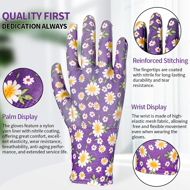 Ladies' Gardening Work Gloves Anti-Slip Anti-Static Wear Resistant Safety Gloves