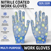 Nitrile Coated Palm Work Nylon Gloves Gardening Work Ladies Breathable Dipped Rubber Safety Gloves