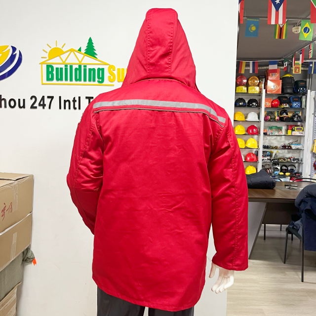 Winter Removable Lining Cotton Jacket Warm Labor Protection Work Clothes for Construction Sites