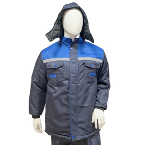 Reflective Strip Anti-static Protective Work Jacket for Winter Workshop Work