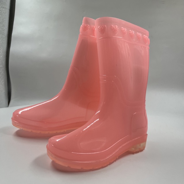 Wholesale Custom Waterproof Short Pink Pvc Rain Boots