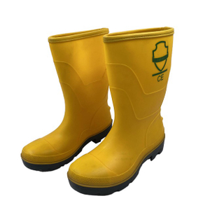 Construction Site Yellow PVC Upper Waterproof Rain Boots