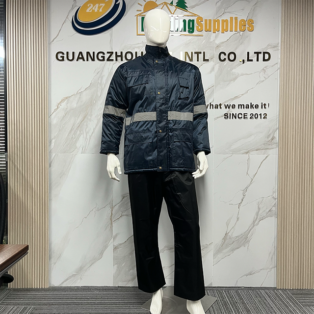  Lightweight Polyester Work Wear Waterproof Safety Raincoat Workwear Reflective Safety Raincoat