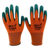 Polyester Lined Red Black Nitrile Palm Oil Coating Labor Protection Industrial Safety Glove