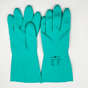 Heavy Duty Nitrile Gloves Chemical Oil Resistant Industrial Household Hotel Cleaning Green Safety Work Gloves