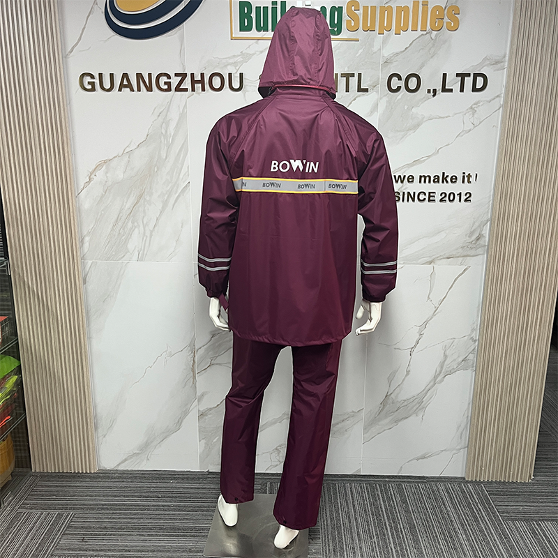 High Visibility Safety Raincoat Waterproof PVC Rain Coat with Reflector for Safety Workwear 