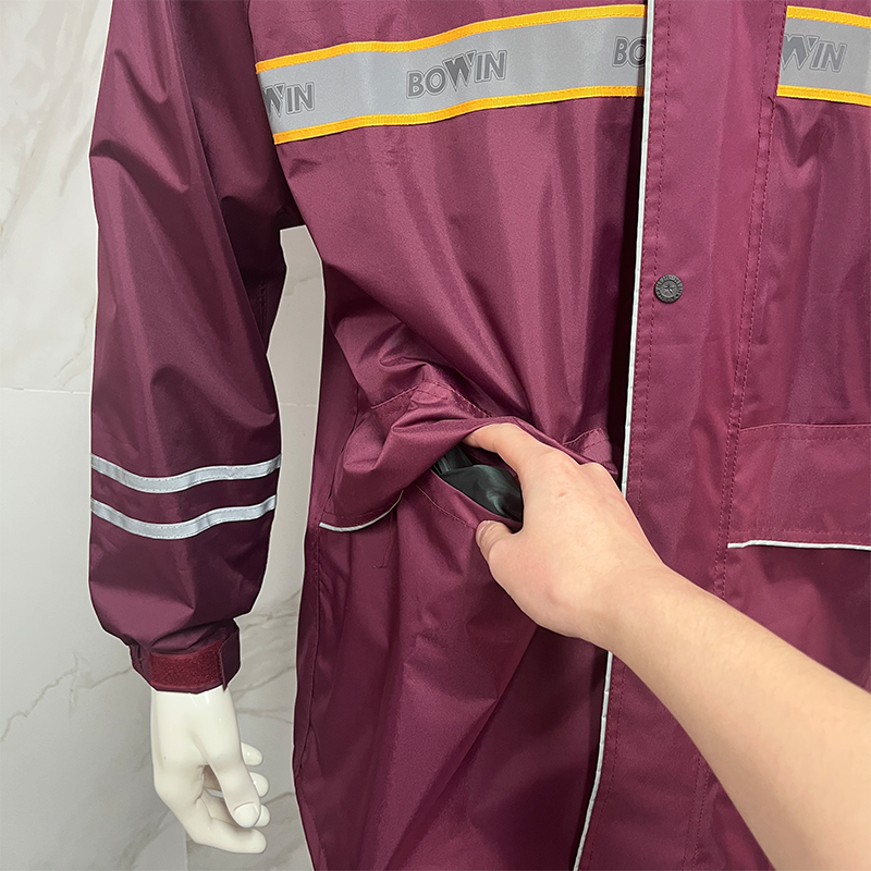 High Visibility Safety Raincoat Waterproof PVC Rain Coat with Reflector for Safety Workwear 