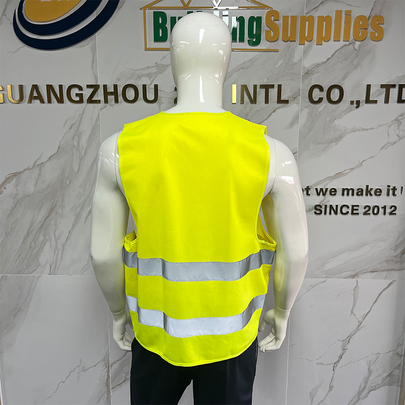 Safety Vest High visibility Reflective Safety Vest with Magic Tape Fastener for Night Shifts